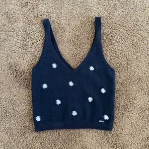 Hollister Black Floral Top